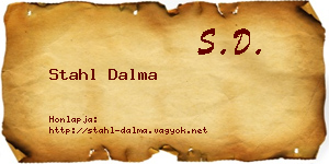 Stahl Dalma névjegykártya